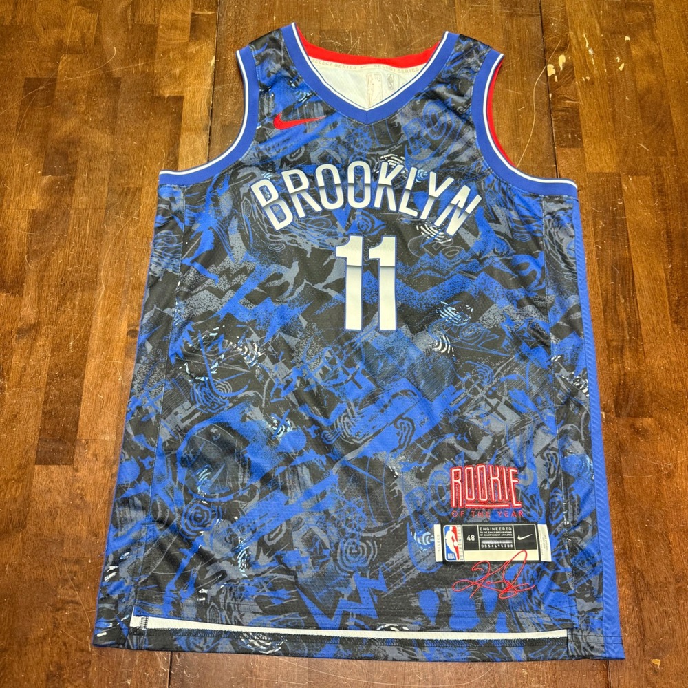 Nike‎ Brooklyn Nets Jersey Mens L Blue Kyrie Irving Select Series DA6959-495